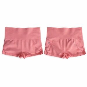 Lululemon Cinched Sides Compression Shorts Coral Pink Size 6 Ballet Yoga Athleis